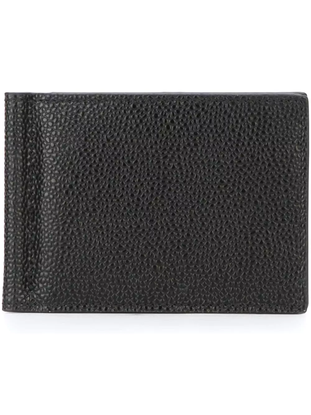 Thom Browne Money Clip Wallet In Black Pebble Grain wallets & billfolds of men 1 Thom Browne Money Clip Wallet In Black Pebble Grain