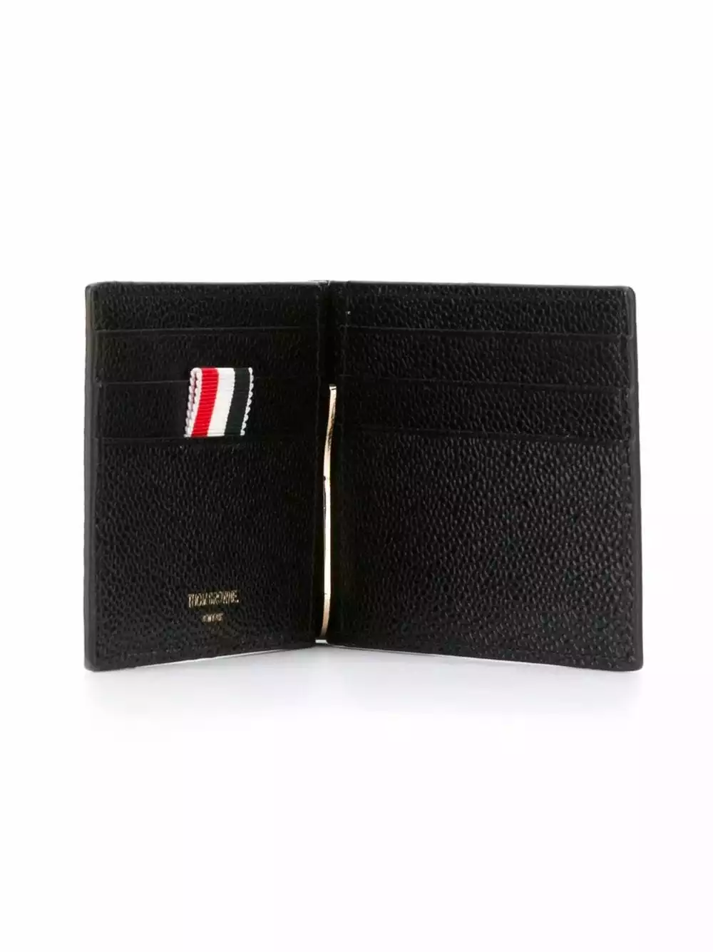 Thom Browne Money Clip Wallet In Black Pebble Grain wallets & billfolds of men 3 Thom Browne Money Clip Wallet In Black Pebble Grain