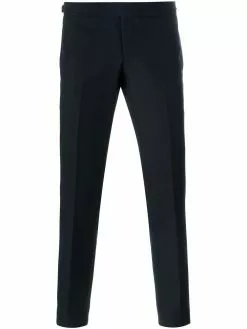 Thom Browne Low Rise Skinny Side Tab Trouser In 2 Ply Fresco