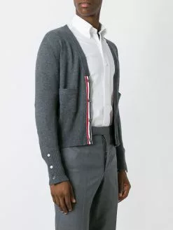 Thom Browne 4-Bar Cashmere Cardigan
