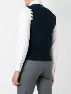 Thom Browne sleeveless buttoned cardigan