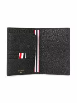 Thom Browne Passport Holder In Pebble Grain
