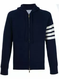 Thom Browne knitted zip hoodie