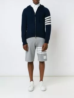 Thom Browne knitted zip hoodie