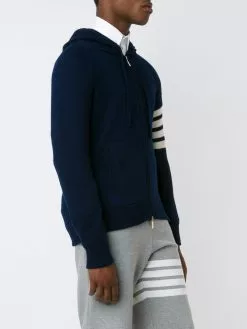 Thom Browne knitted zip hoodie