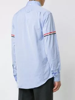 Thom Browne striped-detail long-sleeved shirt