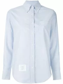 Thom Browne Classic Long Sleeve Button Down Shirt In Blue Oxford