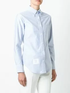 Thom Browne Classic Long Sleeve Button Down Shirt In Blue Oxford