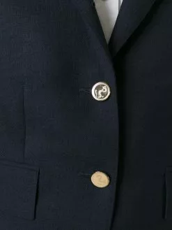 Thom Browne Classic Single Breasted Sport Coat In Navy 2-Ply Wool Fresco