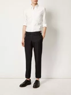 Thom Browne Mohair Wool Low-Rise Skinny Trouser