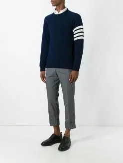 Thom Browne 4-Bar crew neck cashmere jumper