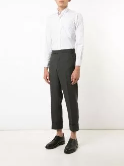 Thom Browne contrast fastening shirt