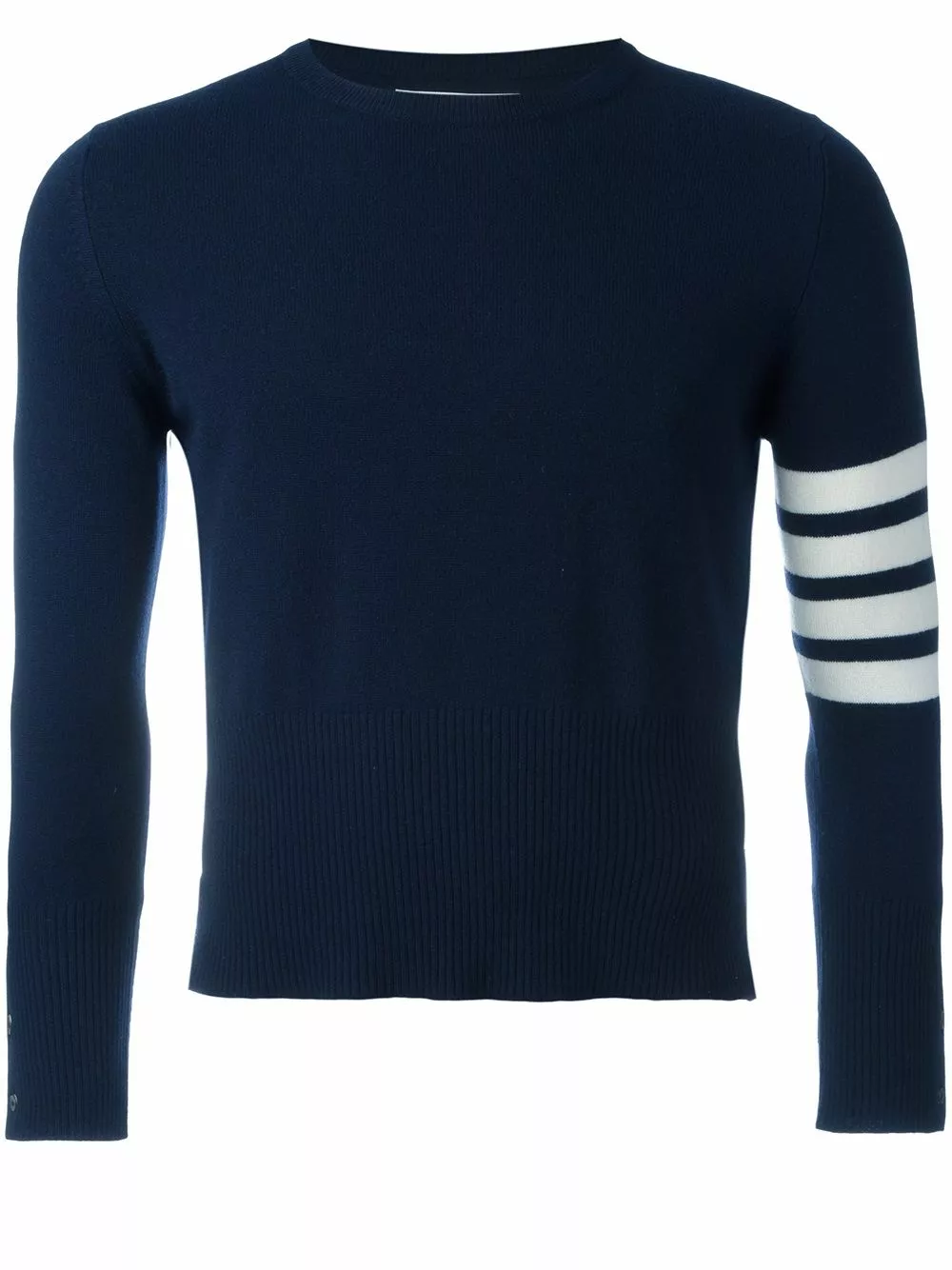 Thom Browne 4 Bar Short Cashmere Pullover knitted sweaters of men 1 Thom Browne 4-Bar Short Cashmere Pullover