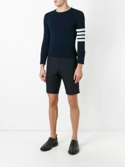 Thom Browne 4 Bar Short Cashmere Pullover knitted sweaters of men 6 Thom Browne 4-Bar Short Cashmere Pullover