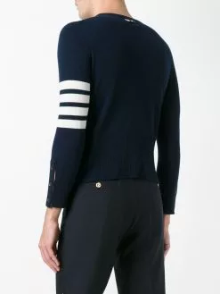 Thom Browne 4 Bar Short Cashmere Pullover knitted sweaters of men 8 Thom Browne 4-Bar Short Cashmere Pullover