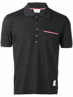 Thom Browne Rwb Pocket Trim Piqué Polo