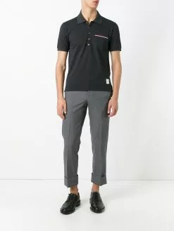 Thom Browne Rwb Pocket Trim Piqué Polo