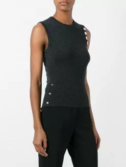 Thom Browne cashmere stripe detail top