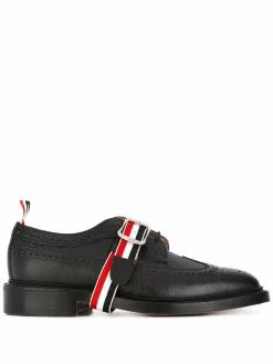 Thom Browne grosgrain strap long wingtip brogues