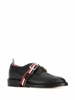 Thom Browne grosgrain strap long wingtip brogues