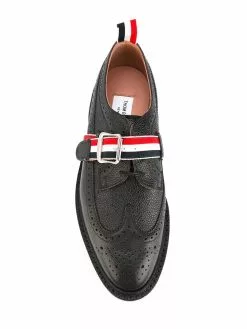 Thom Browne grosgrain strap long wingtip brogues