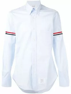 Thom Browne striped band classic shirt