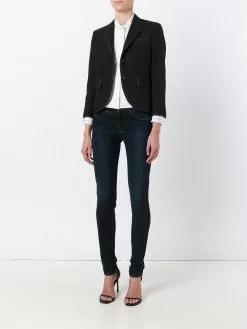 Thom Browne Classic Single Breasted Sport Coat With Grosgrain Tipping In 2 Ply Fresco