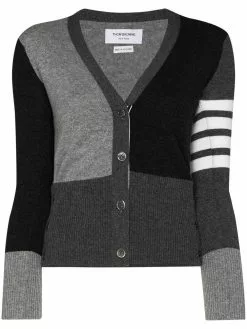 Thom Browne monochrome block cardigan