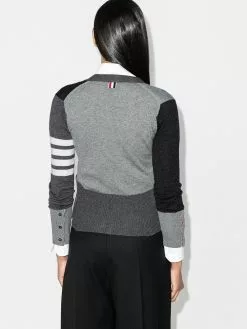 Thom Browne monochrome block cardigan