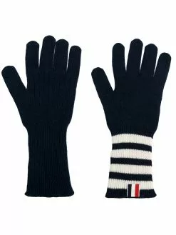 Thom Browne 4-bar cashmere gloves