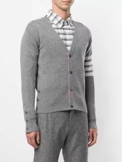 Thom Browne 4-Bar V-neck cashmere cardigan