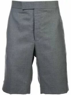 Thom Browne Classic Backstrap Short In Medium Grey Super 120's Twill