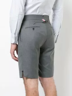 Thom Browne Classic Backstrap Short In Medium Grey Super 120's Twill