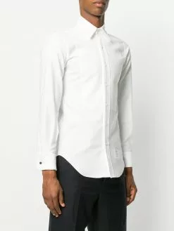 Thom Browne button-down piqué tux shirt