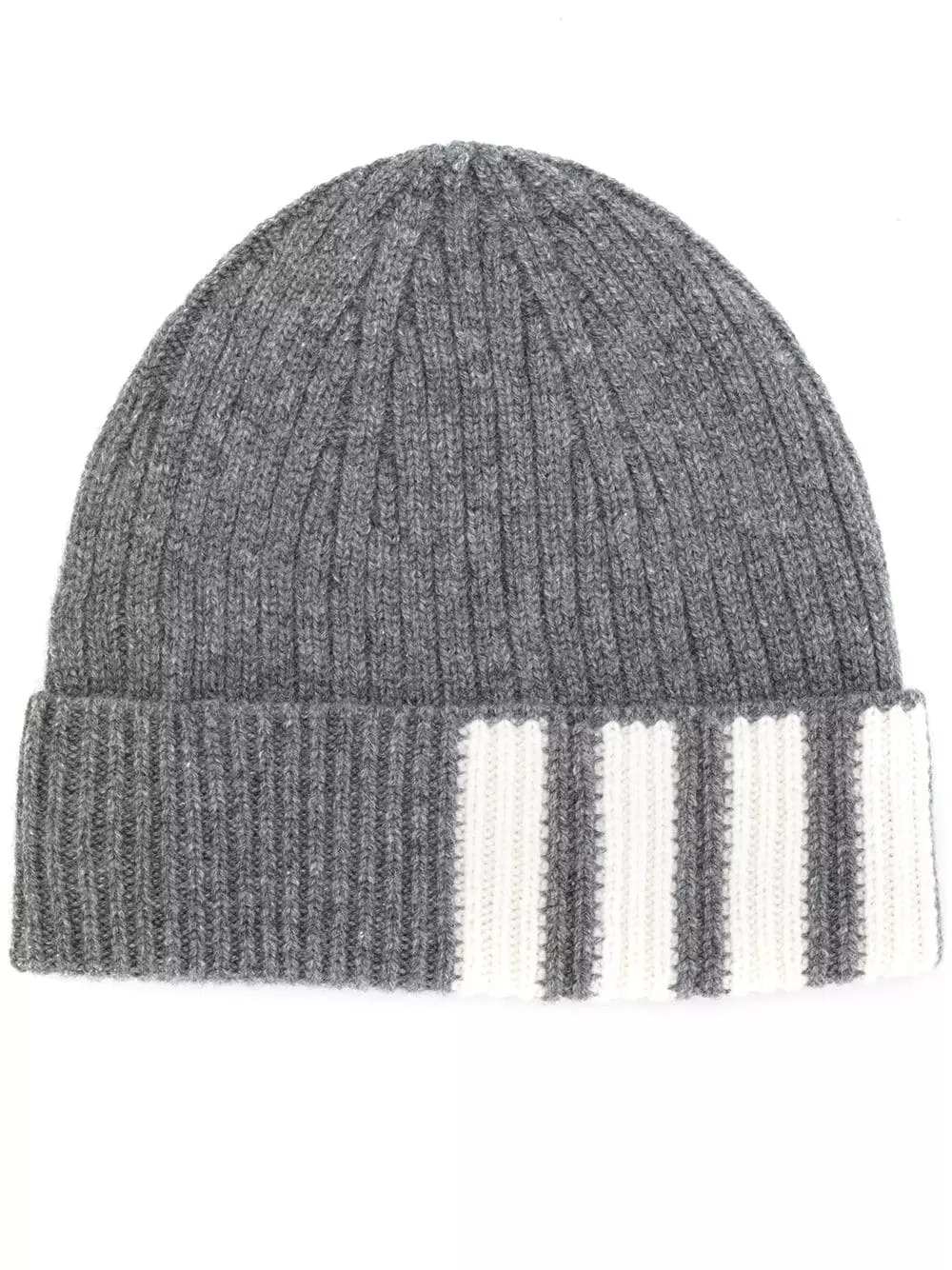 Thom Browne 4 Bar stripe cashmere rib beanie hats of men 1 Thom Browne 4-Bar stripe cashmere rib beanie