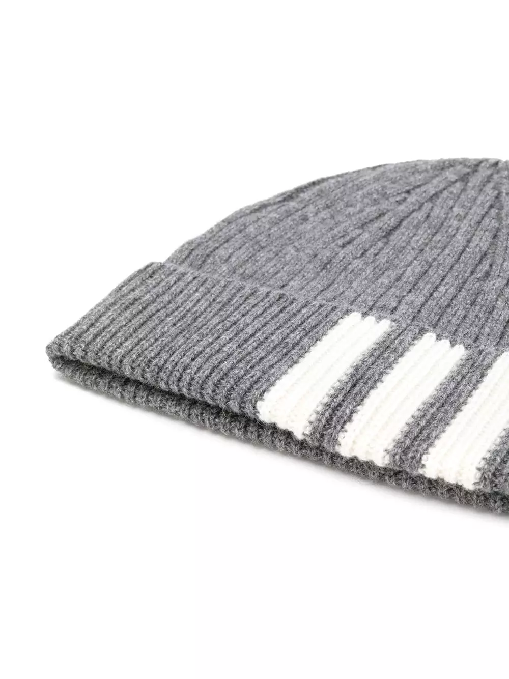 Thom Browne 4 Bar stripe cashmere rib beanie hats of men 2 Thom Browne 4-Bar stripe cashmere rib beanie