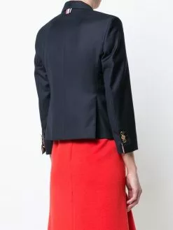 Thom Browne Single Breasted Sport Coat In Blue Wool Twill