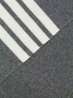 Thom Browne 4-Bar Stripe Cashmere Rib Scarf