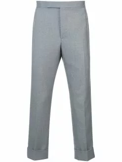 Thom Browne Classic Backstrap Trouser With Red, White And Blue Selvedge In School Uniform Twill