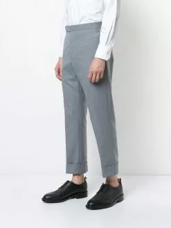 Thom Browne Classic Backstrap Trouser With Red, White And Blue Selvedge In School Uniform Twill