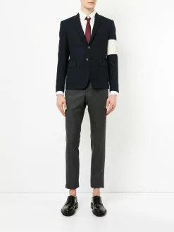 Thom Browne Low Rise Skinny Side Tab Trouser In Super 120’s Twill