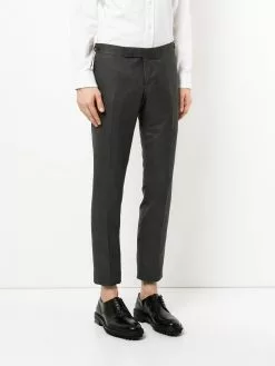 Thom Browne Low Rise Skinny Side Tab Trouser In Super 120’s Twill