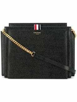 Thom Browne Lucido Square leather shoulder bag