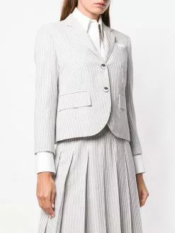 Thom Browne vertical-stripe single-breasted blazer