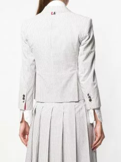Thom Browne vertical-stripe single-breasted blazer