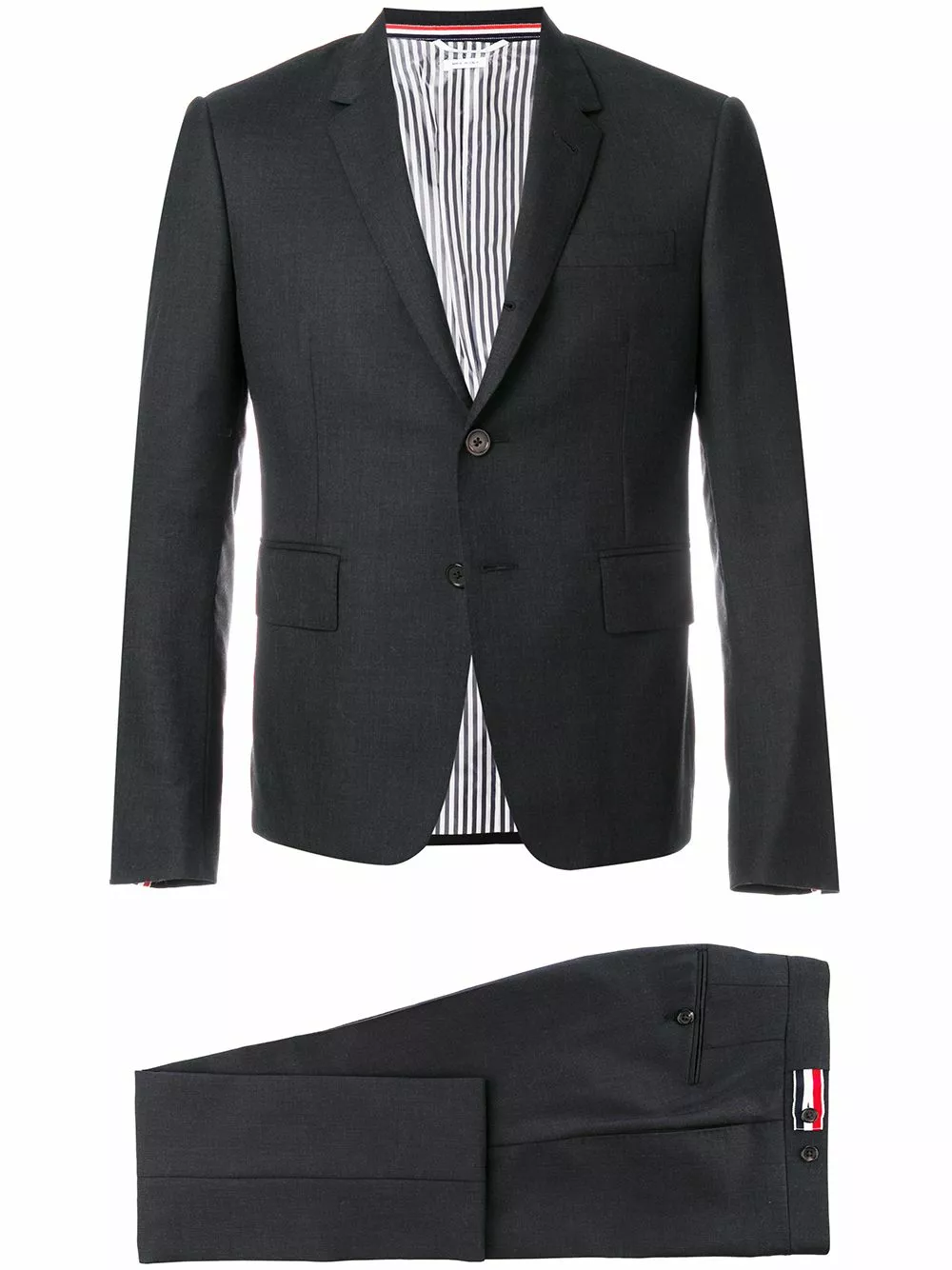 Thom Browne Super 120s Twill Suit With Tie single breasted suits of men 1 Thom Browne Super 120s Twill Suit With Tie