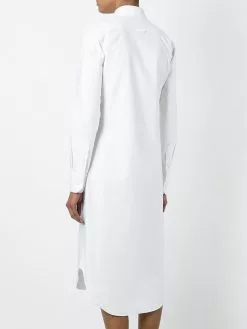 Thom Browne Long Sleeve Button Down Knee Length Shirtdress In Oxford