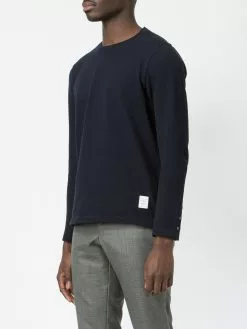 Thom Browne Center-Back Stripe Relaxed Piqué Tee