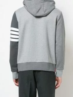 Thom Browne 4-Bar Tonal Fun-Mix Hoodie