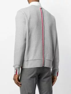 Thom Browne Center-Back Stripe Jersey Pullover